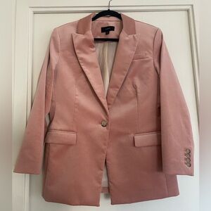 J. Crew pink velvet blazer, size 12P